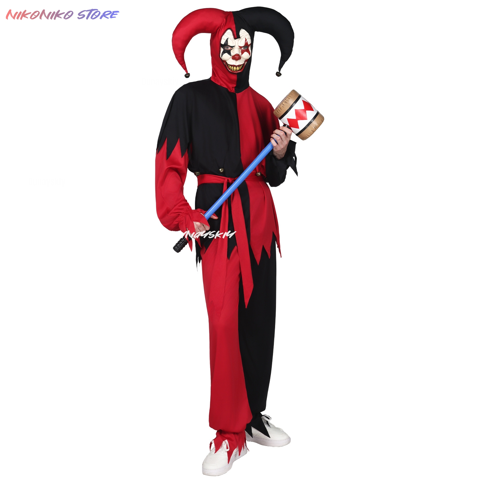 Costume da Giullare Rosso e Ne - Black Face Mask Pack recensione e prezzo
