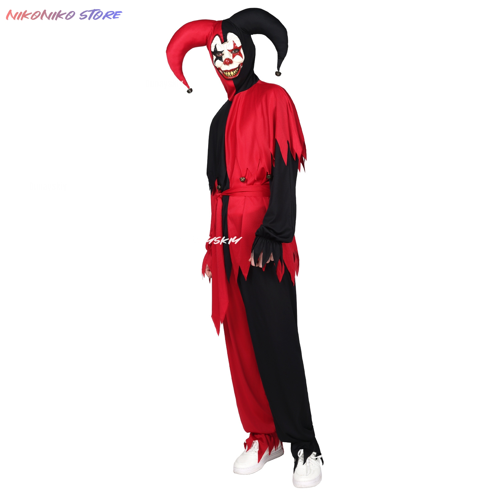 Costume da Giullare Rosso e Ne - Black Face Mask Pack recensione e prezzo