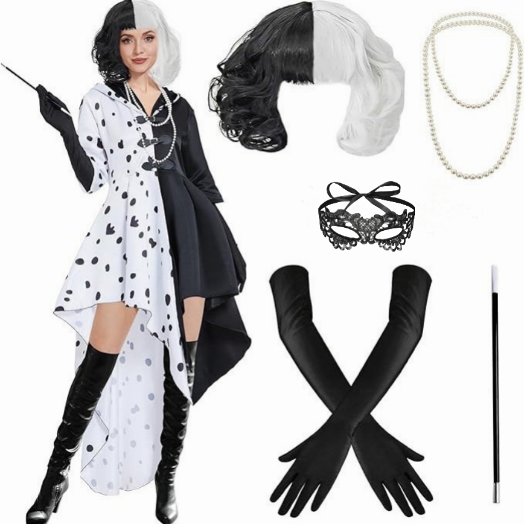 Set Cosplay Ispirato a Cruella - Black Face Mask Pack recensione e prezzo